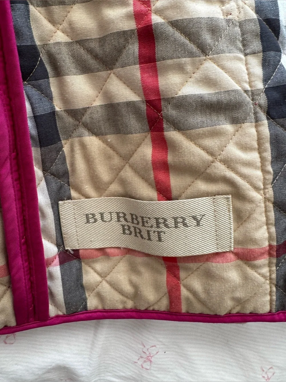 Burberry Magenta Quilted Jacket